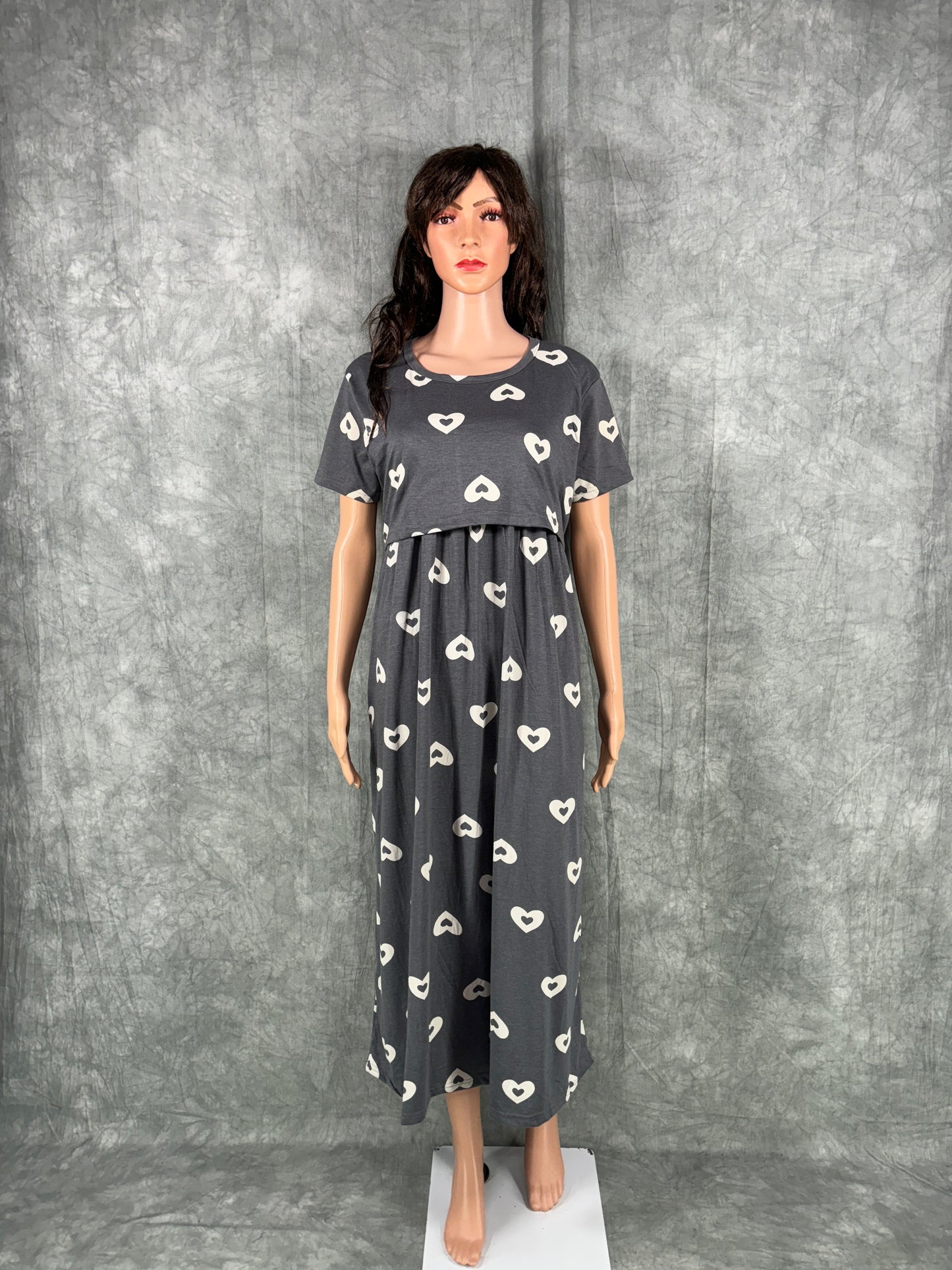 Soft Cotton Maternity Loungewear - Grey