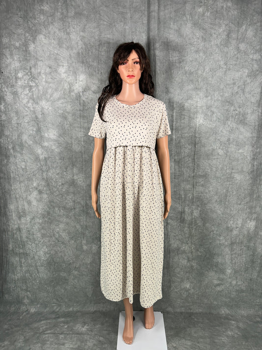 Soft Cotton Maternity Loungewear - Off White