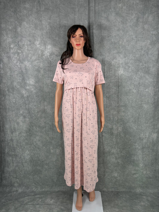 Soft Cotton Maternity Loungewear - Pink