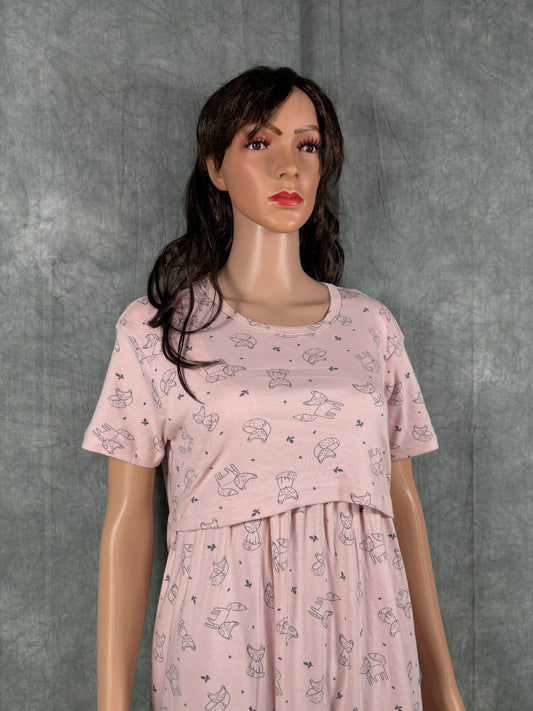 Soft Cotton Maternity Loungewear - Pink