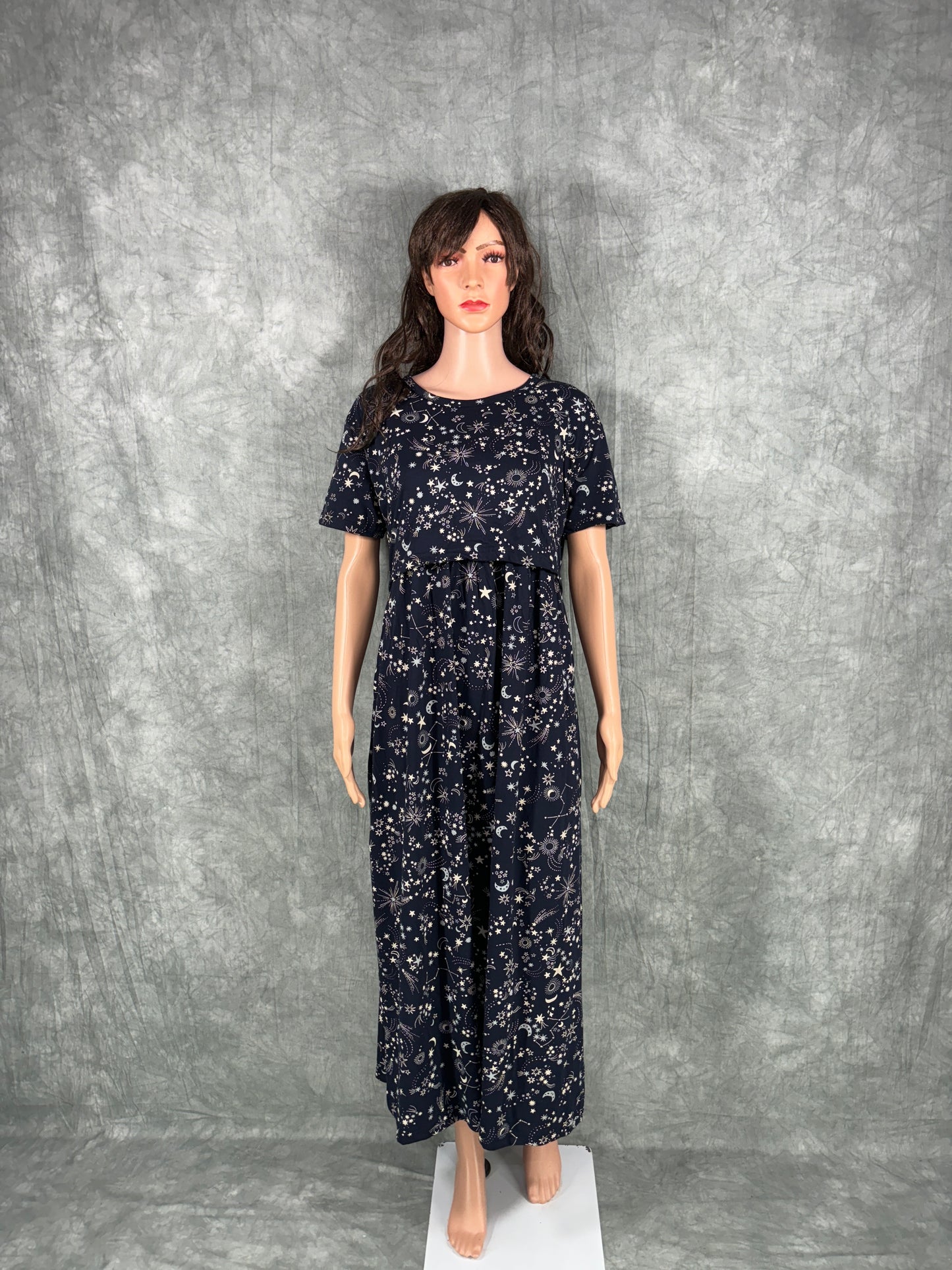 Soft Cotton Maternity Loungewear - Black