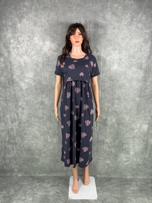 Soft Cotton Maternity Loungewear - Blue