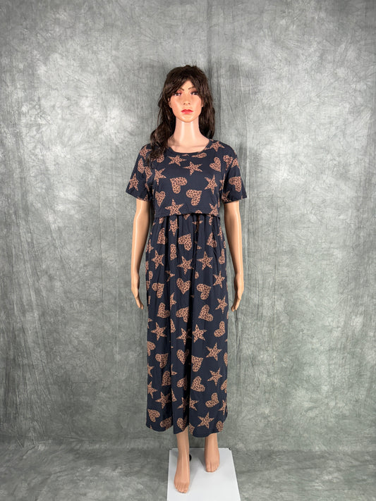 Soft Cotton Maternity Loungewear - Blue
