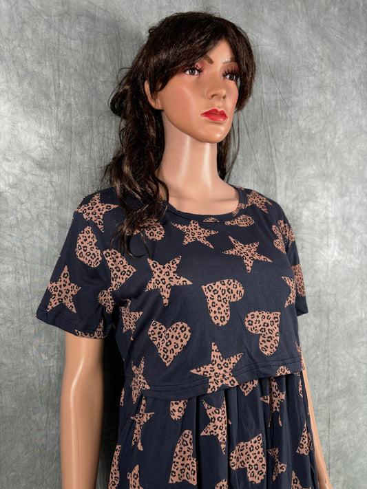 Soft Cotton Maternity Loungewear - Blue