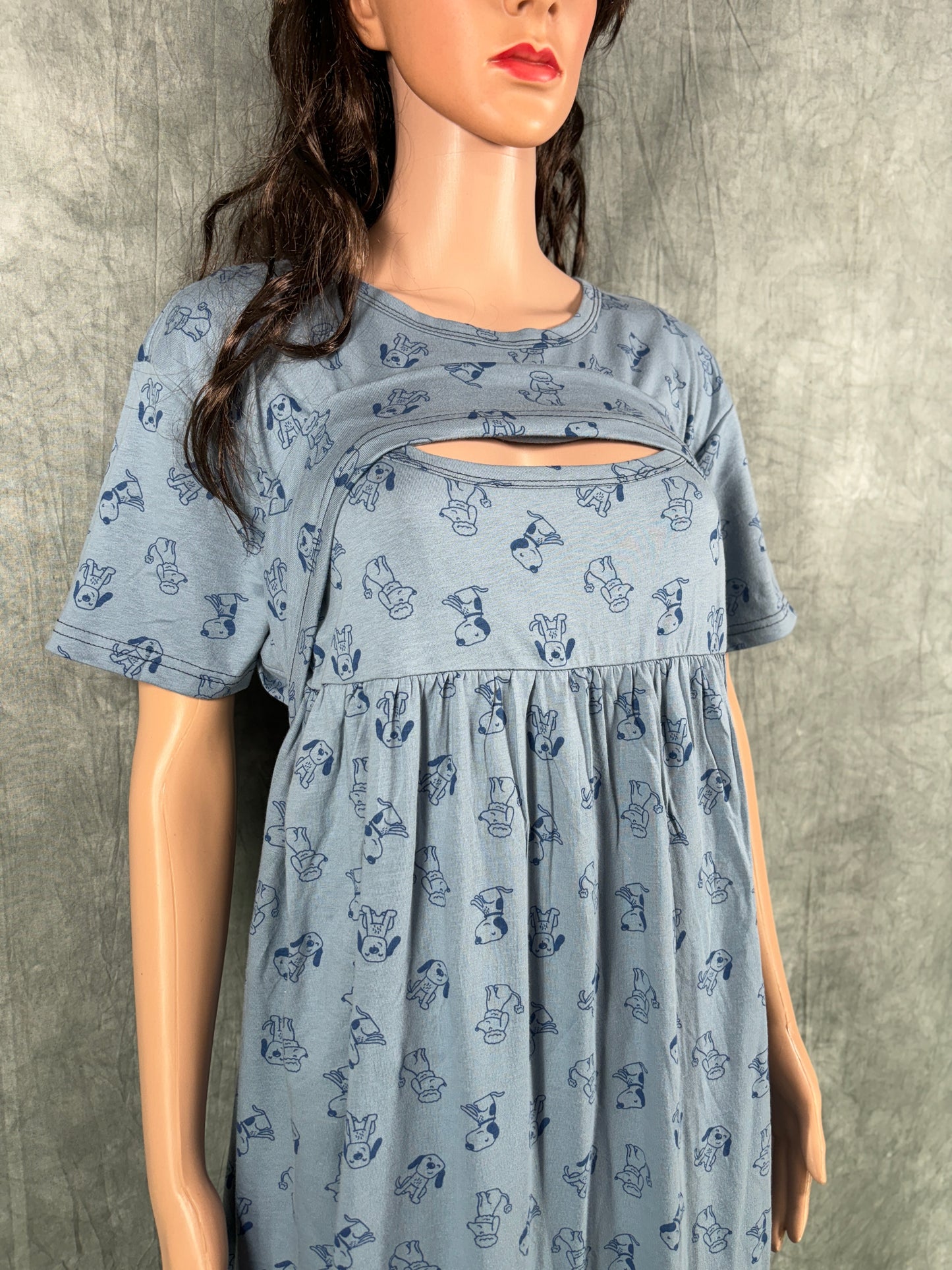 Soft Cotton Maternity Loungewear - Blue