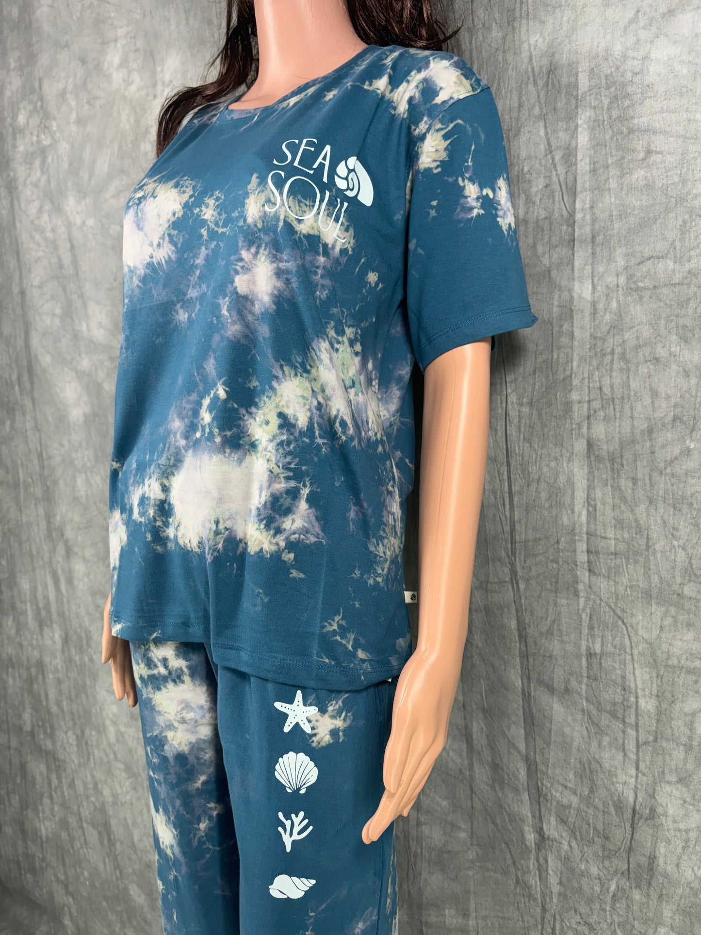 Tie & Dye Co-ord Set for Women - Blue