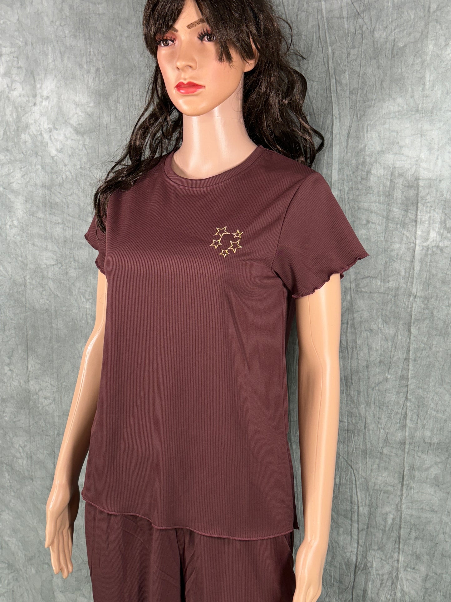 Cotton Blend Co-ord Set for Women - Brown