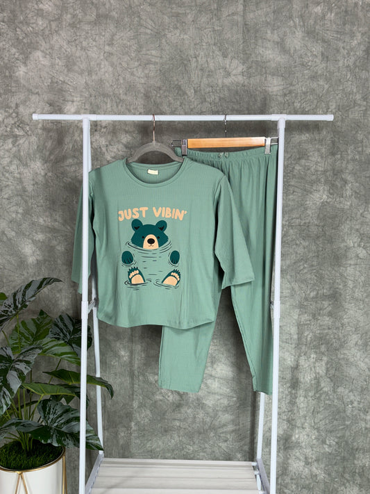 Girls Lycra Co-ord Set - Green